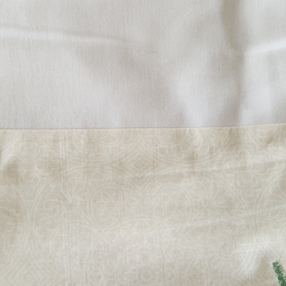 Reversible Floral Cotton Ecru Ivory Tote Bag Wedding Bridal Shower - Picture 6 of 7